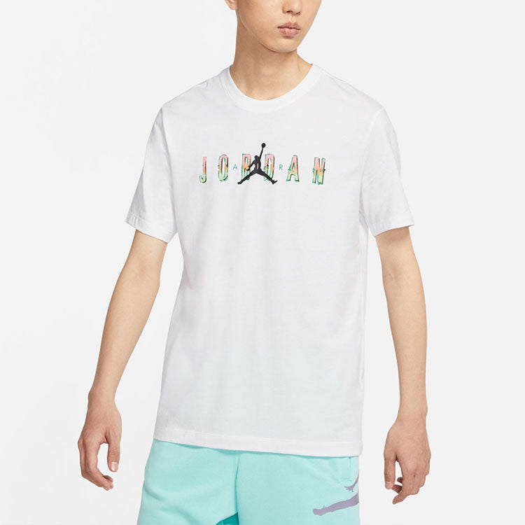 Air Jordan MENS Sport DNA Crew Neck Printed Short Sleeve White CZ8084-100