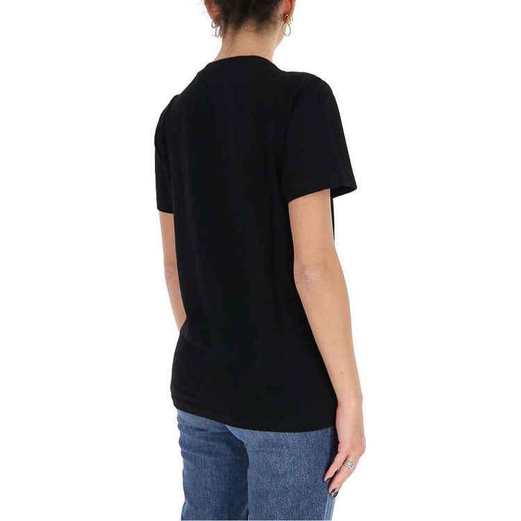 (WMNS) Off-White SS21 Logo Printing Round Neck Short Sleeve Slim Fit Black T-Shirt OWAA049R21JER0071032