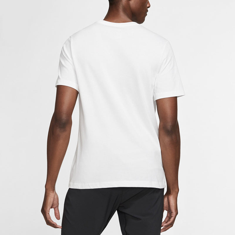 Nike Dri-FIT Logo Printing Sports Quick Dry Short Sleeve White DB5590-100