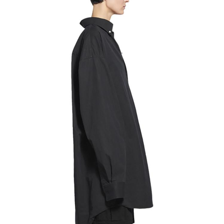 (WMNS) Balenciaga Oversize Shirt 'Black' 675499TKM021000