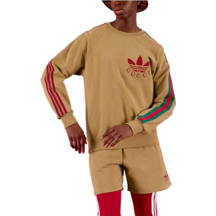 Gucci x adidas Cotton Sersey Sweatshirt 'Camel' 691638-XJEML-2184