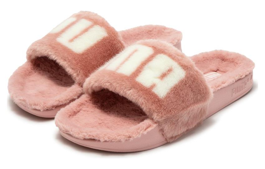 (WMNS) PUMA Leadcat 2.0 Fuzz Slides 'Carnation Pink' 387313-11