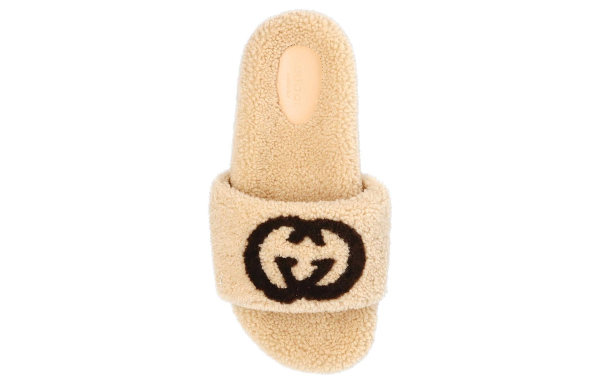 (WMNS) Gucci Slide 'Interlocking G Merino Wool - Light Brown' 646225-D0L00-9547