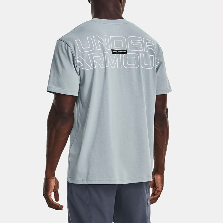 Under Armour Outline Heavyweight T-shirt 'Grey Blue' 1379109-465