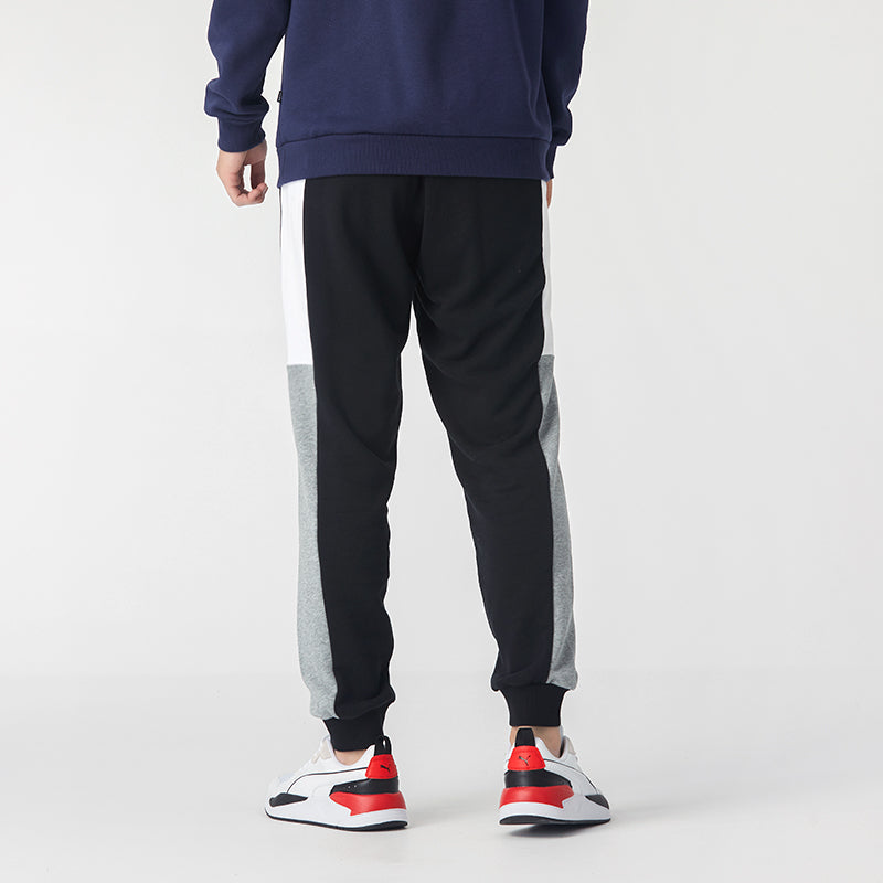 PUMA Block Sweatpants 'Black White Grey' 587158-01