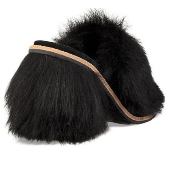 (WMNS) UGG Rosa Fluff Heel 'Black' 1095390-BLK
