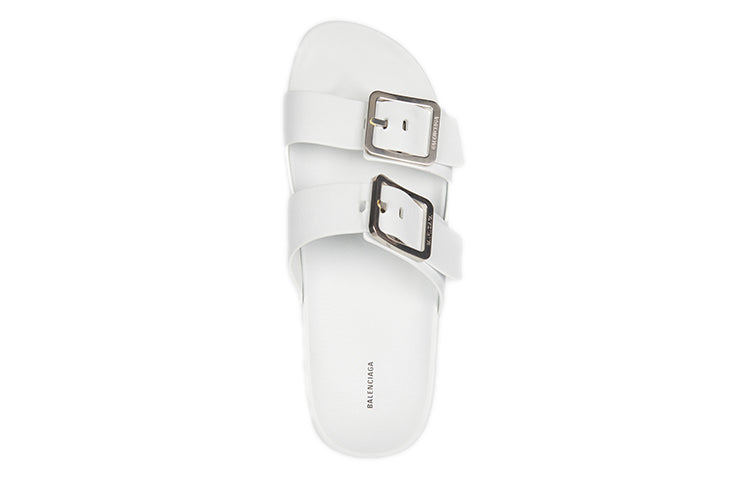 (WMNS) Balenciaga Mallorca Thick Bottom Sandals White 656842WA2M69090