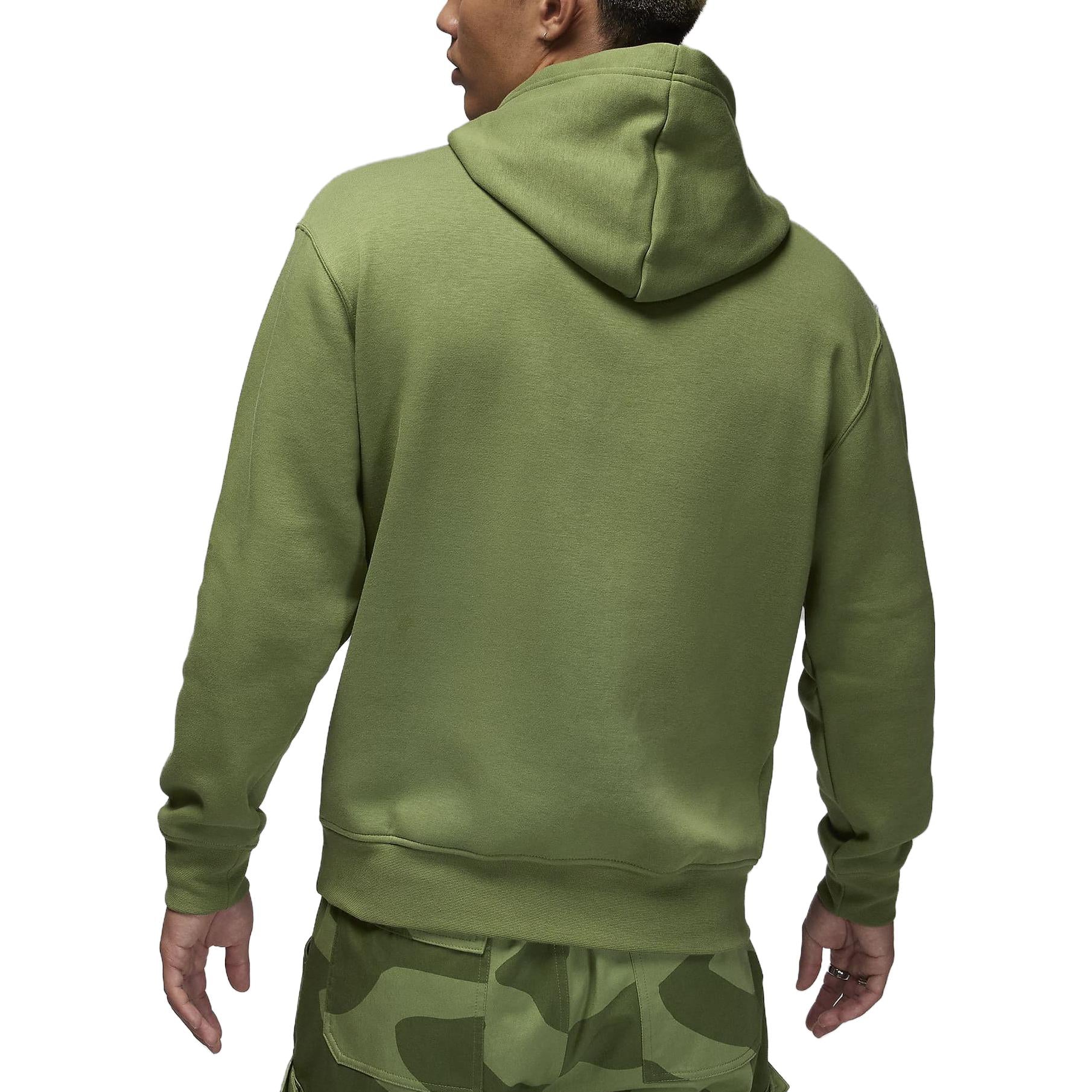 Air Jordan Brooklyn Fleece Printed Pullover Hoodie Asia Sizing 'Light Olive Green' FJ7775-340