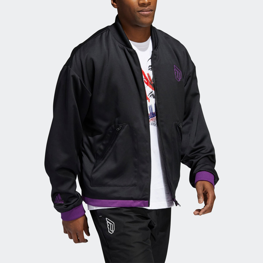 adidas logo Sports Basketball Jacket Black HE5466