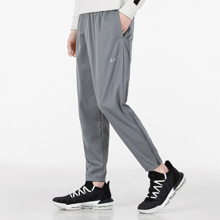 Men's Nike Logo Printing Solid Color Elastic Waistband Drawstring Sports Pants/Trousers/Joggers Gray DD6216-084