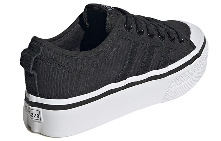 (WMNS) adidas Nizza Platform 'Black White' HQ6238