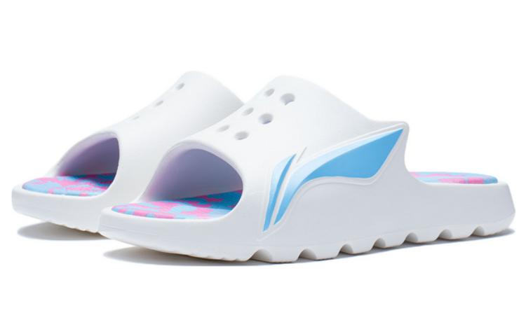 (WMNS) Li-Ning LNBB Slides 'White Blue' ABTS004-3