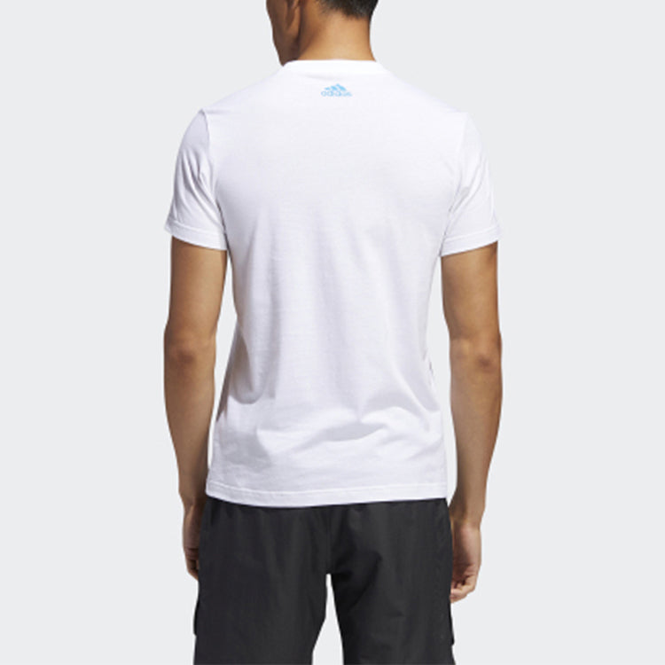 adidas Round-neckShort-sleeveTee Men White/Green FM7528