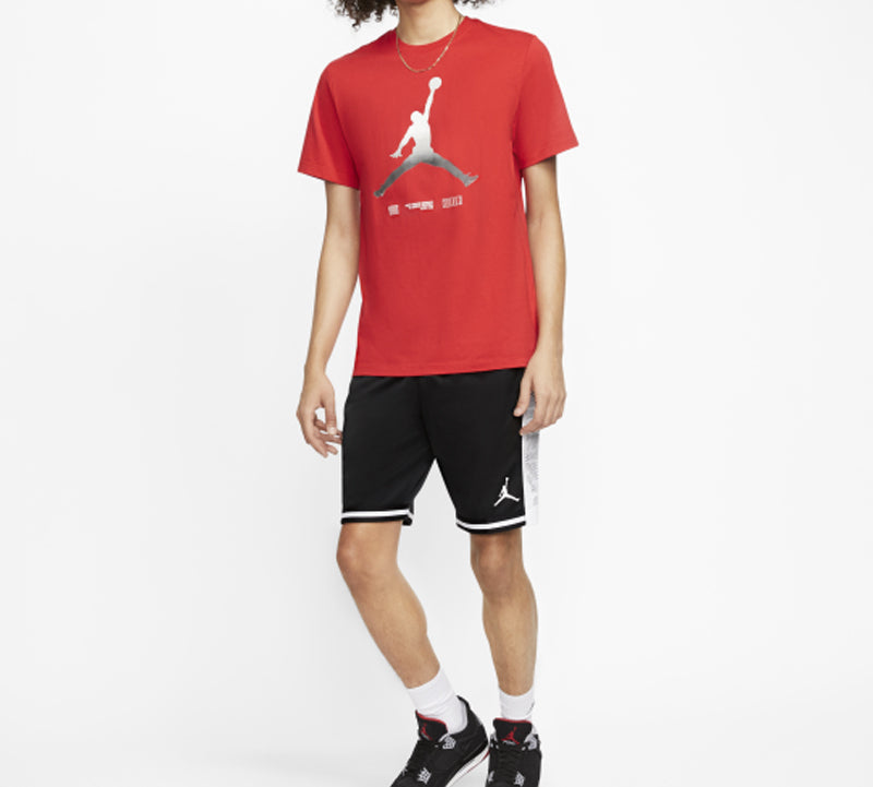 Air Jordan Legacy AJ11 Printing Pattern Short Sleeve Large Red CW0852-657