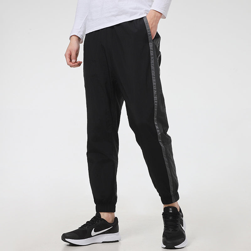 Nike Side Splicing Running Sports Woven Bundle Feet Pants Black CZ9965-010
