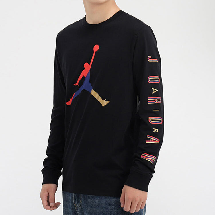 Air Jordan Multi-Color Alphabet Logo Long Sleeves Black CN3503-010