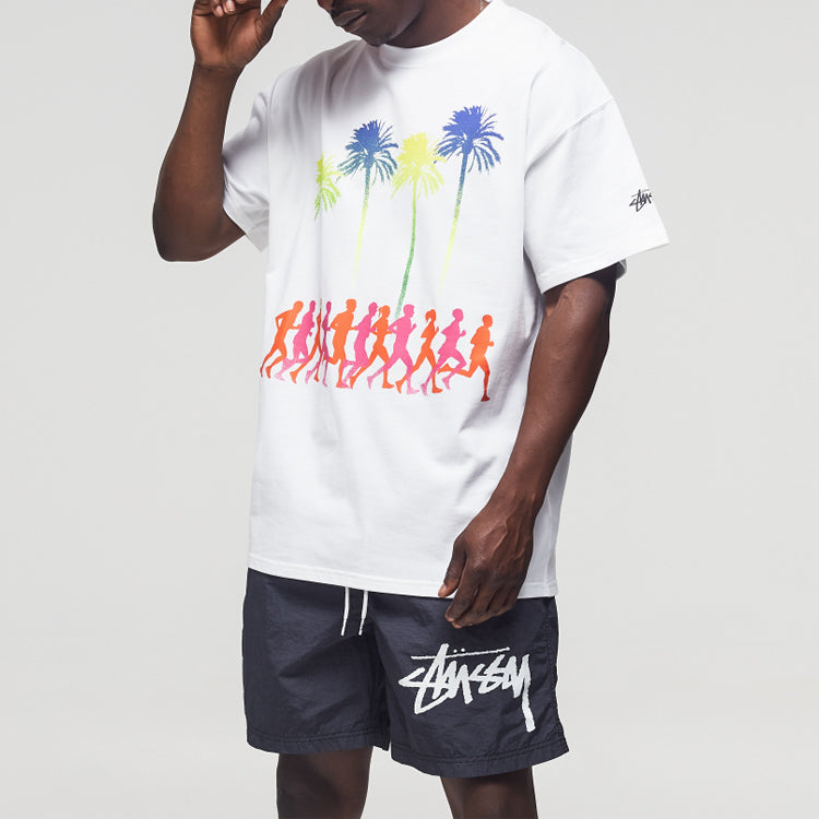 Stussy x Nike Crossover Sports Printing Short Sleeve Unisex White CU9258-100