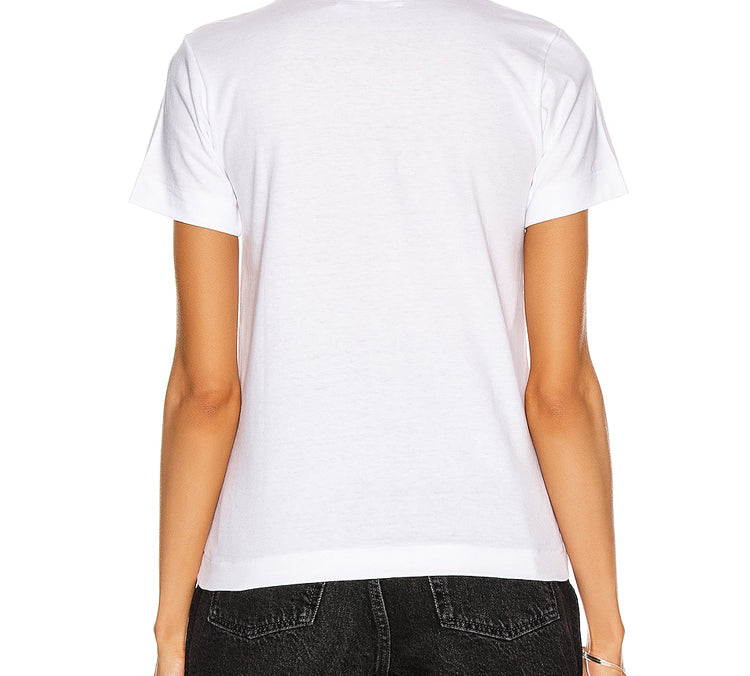 (WMNS) COMME des GARCONS PLAY Play Logo Tee 'White Black' AZ-T067-051-1