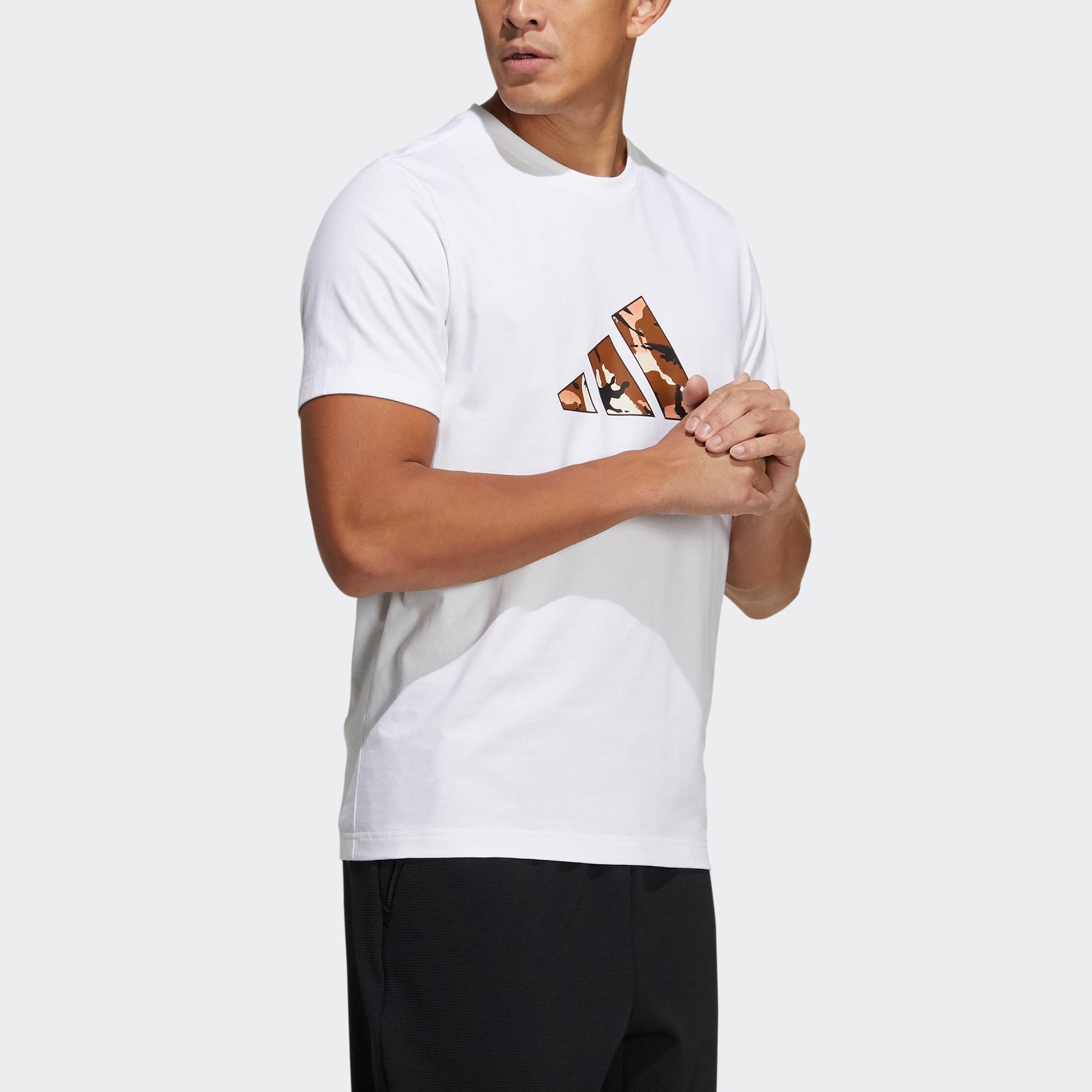 adidas Ub Gxf T Box Sports Camouflage Printing Logo Short Sleeve White GP0852