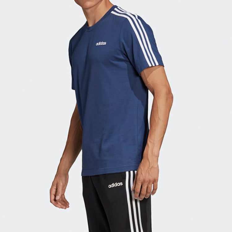 adidas E 3S Tee Training Sports Round Neck Short Sleeve Blue FM6228