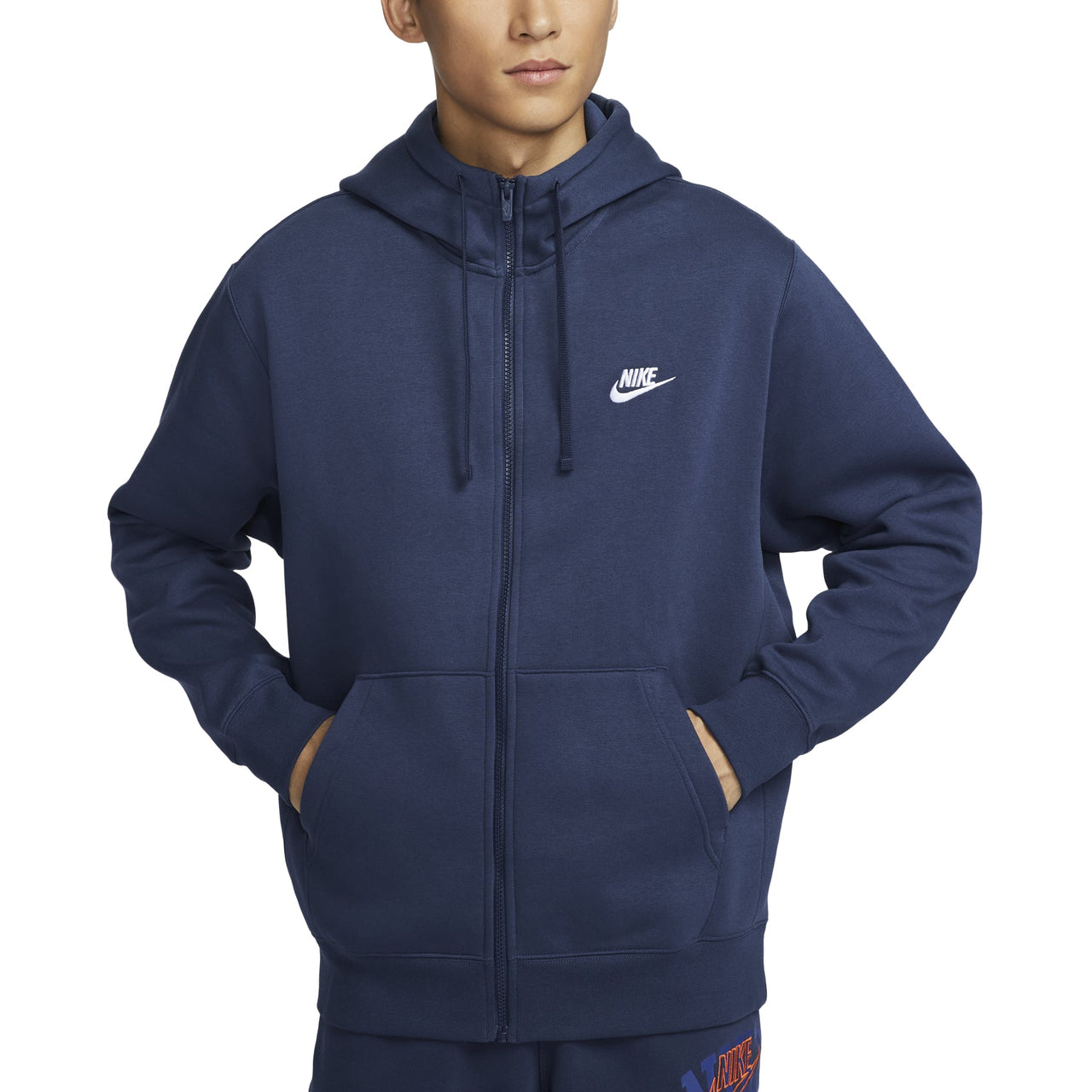 Nike Sportswear Club Fleece Full-Zip Hoodie 'Blue' BV2646-410