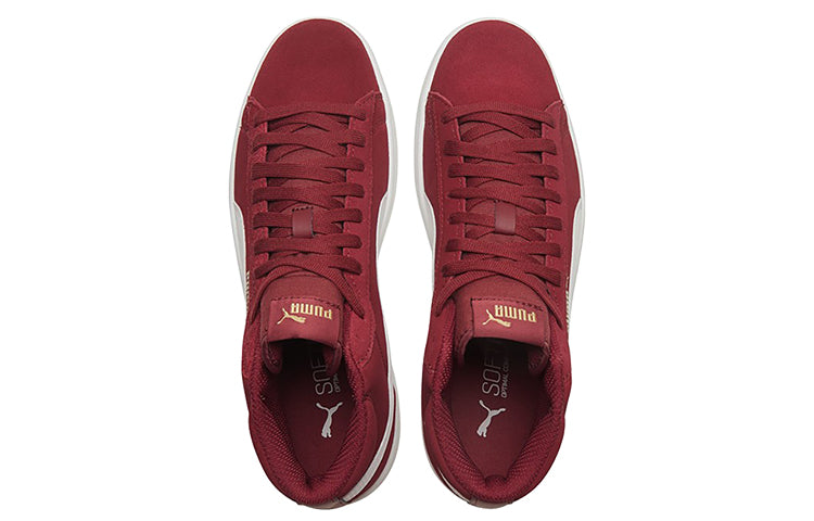 PUMA Smash V2 Mid Burgundy/White 366923-10