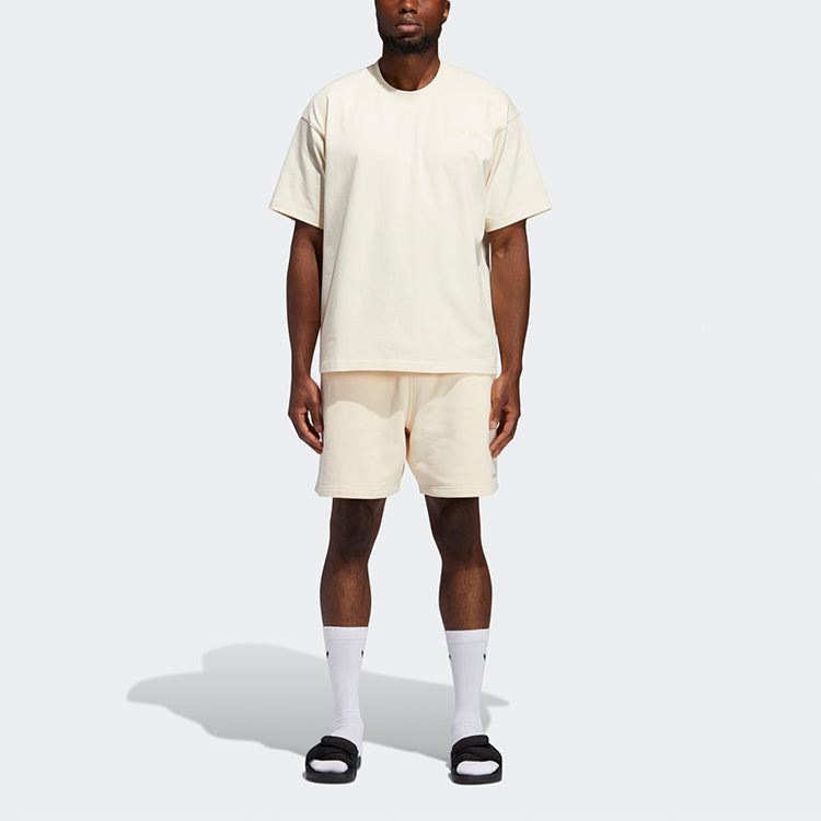 adidas originals x Crossover Solid Color Loose Sports Shorts Couple Style Creamy White GH4398