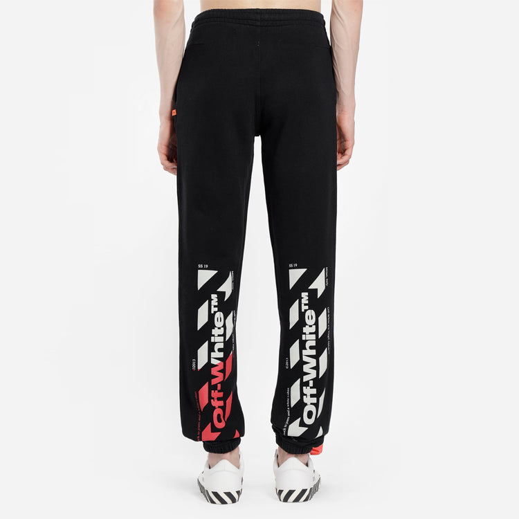 Off-White SS19 Stripe Logo Print Trousers OMCH014S190030061020