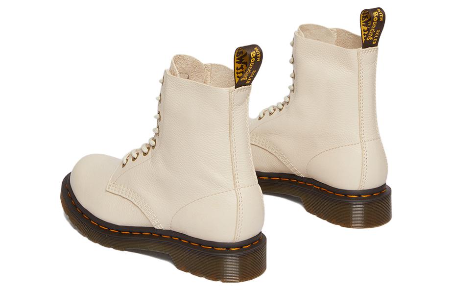(WMNS) Dr.Martens 1460 Pascal Virginia Leather Boots 'Parchment Beige' 26802292
