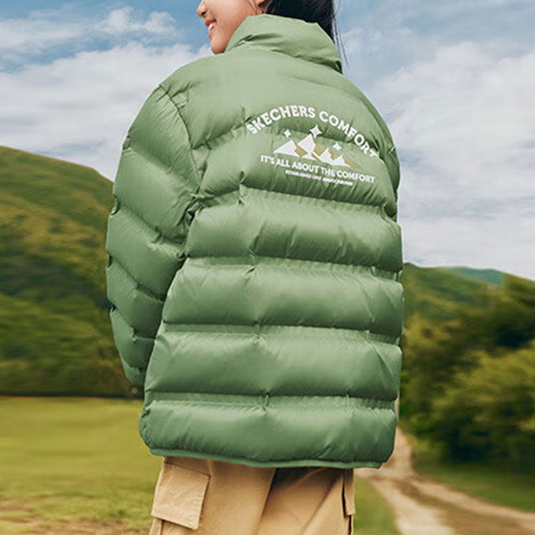(PS) Skechers Windbreaker Down Jacket 'Green White' L423K058-02SH