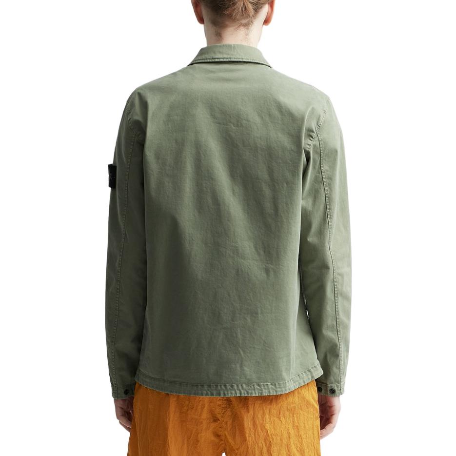 STONE ISLAND Compass-Patch Zipped Shirt Jacket 'Green' 781510304-V0155