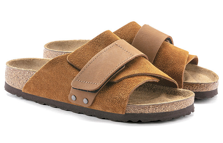 Birkenstock Kyoto Nubuck-Suede Leather Sandals 'Mink' 1022355