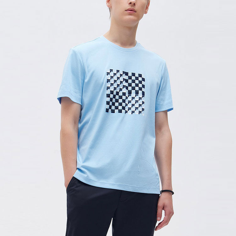 FILA Logo Printing Sports Loose Short Sleeve Blue F11M121104F-LB