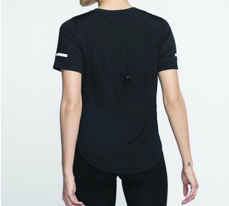 (WMNS) Nike Icon Clash Dri-Fit Quick Dry Breathable Running Short Sleeved 'Black' CJ2432-010