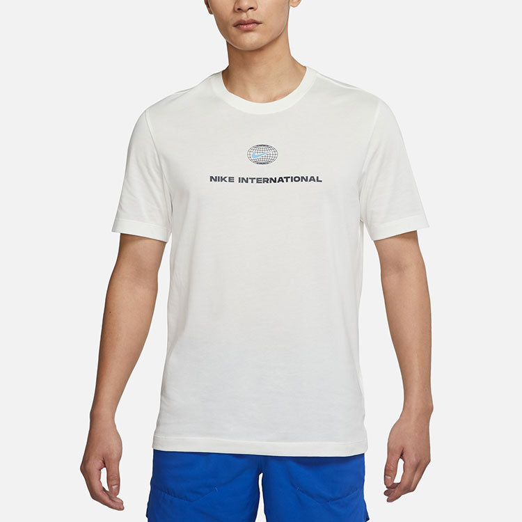 Nike Heritage Solid Color Round Neck Casual Sports Short Sleeve White DM5440-133