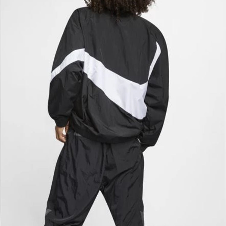 Nike Big Swoosh Sportswear Cardigan Woven Jacket Black AR3132-010