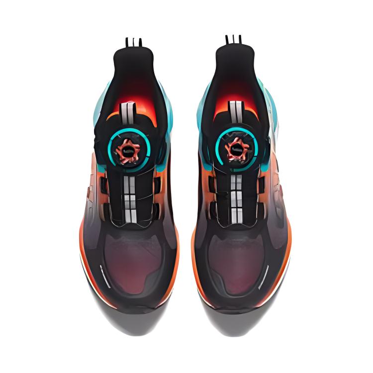 (GS) ANTA Running Series Sneakers 'Black Orange Blue' A312425577-5