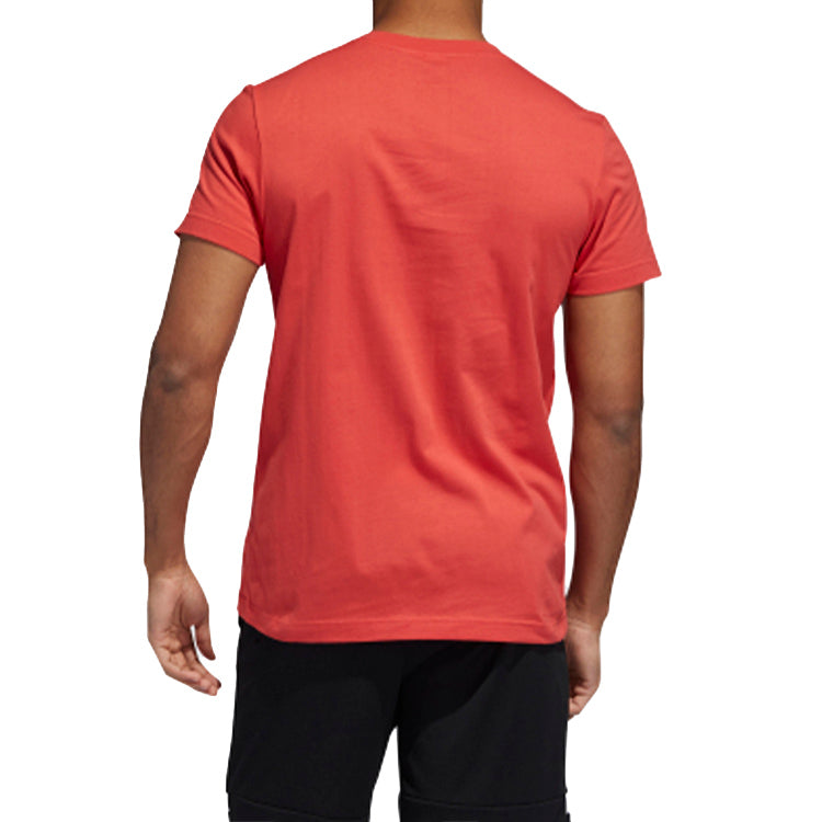 adidas Basketball Sports Round Neck Short Sleeve Red FT8837