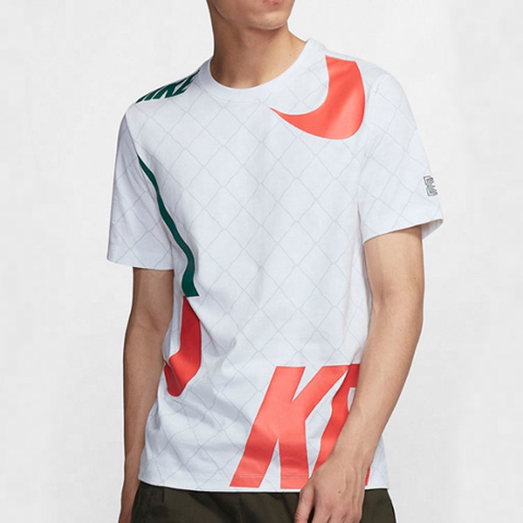 Men's Nike Printing Short Sleeve White T-Shirt CK1178-100