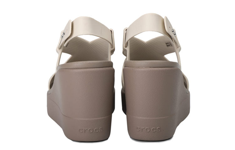 (WMNS) Crocs Brooklyn Lightweight Cement Gray Sandals 'Gray' 206222-16T