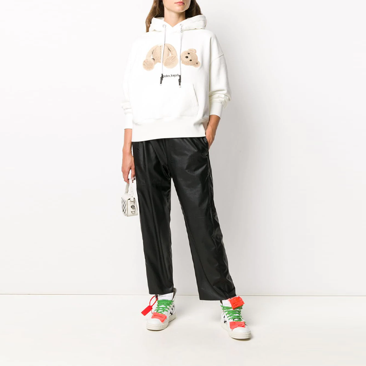(WMNS) Palm Angels Broken Bear Cotton Hoodie 'White' PWBB023F20FLE0030360
