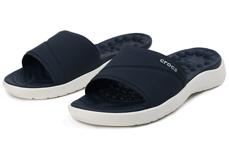 (WMNS) Crocs Reviva Lightweight Cozy Flat Casual Deep Blue Slippers 205474-462