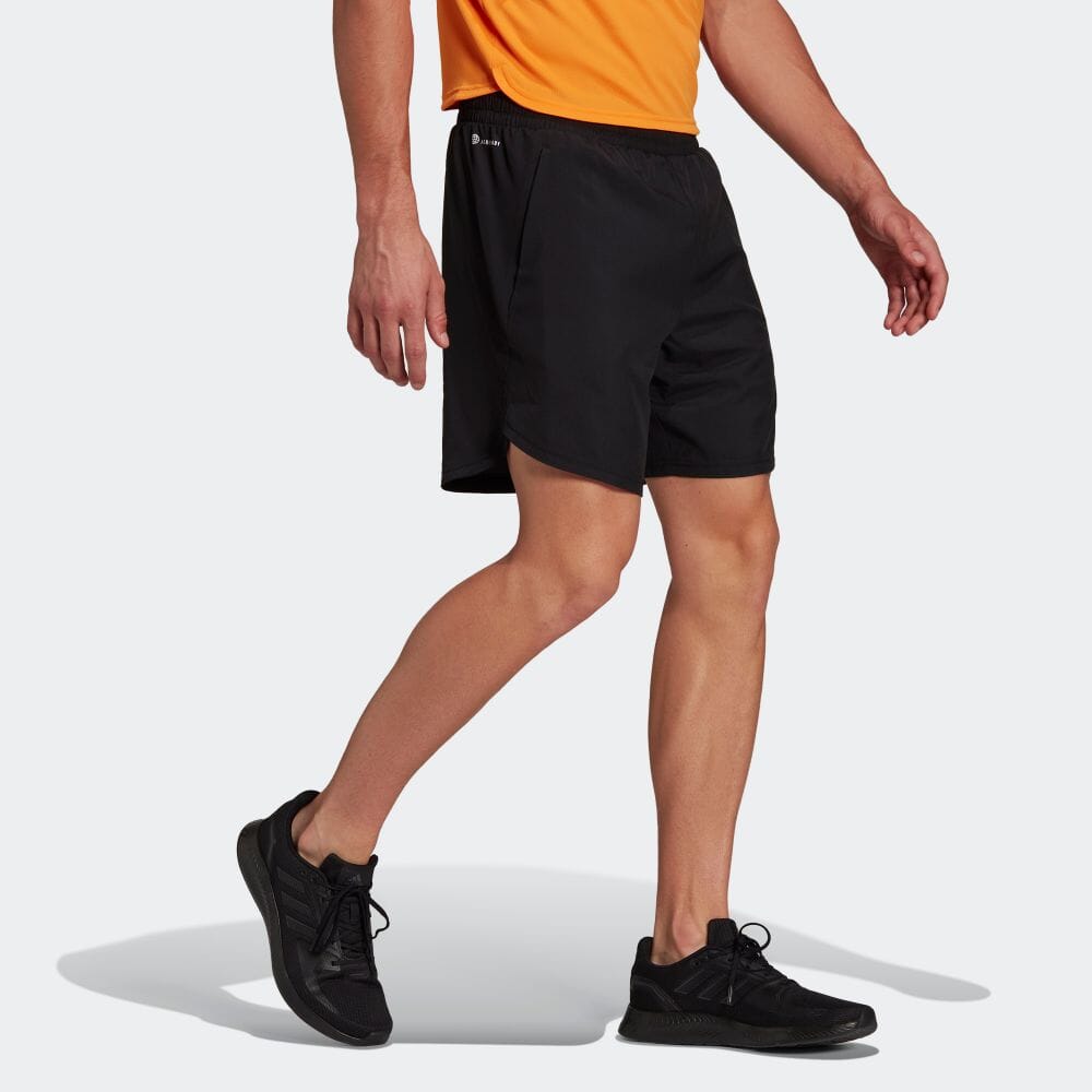 adidas Casual Sports Breathable Logo Training Shorts Black HF7204
