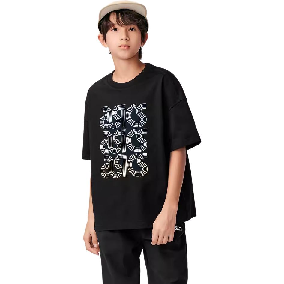 (GS) ASICS Wordmark Logo T-Shirt 'Beige' 332241173021