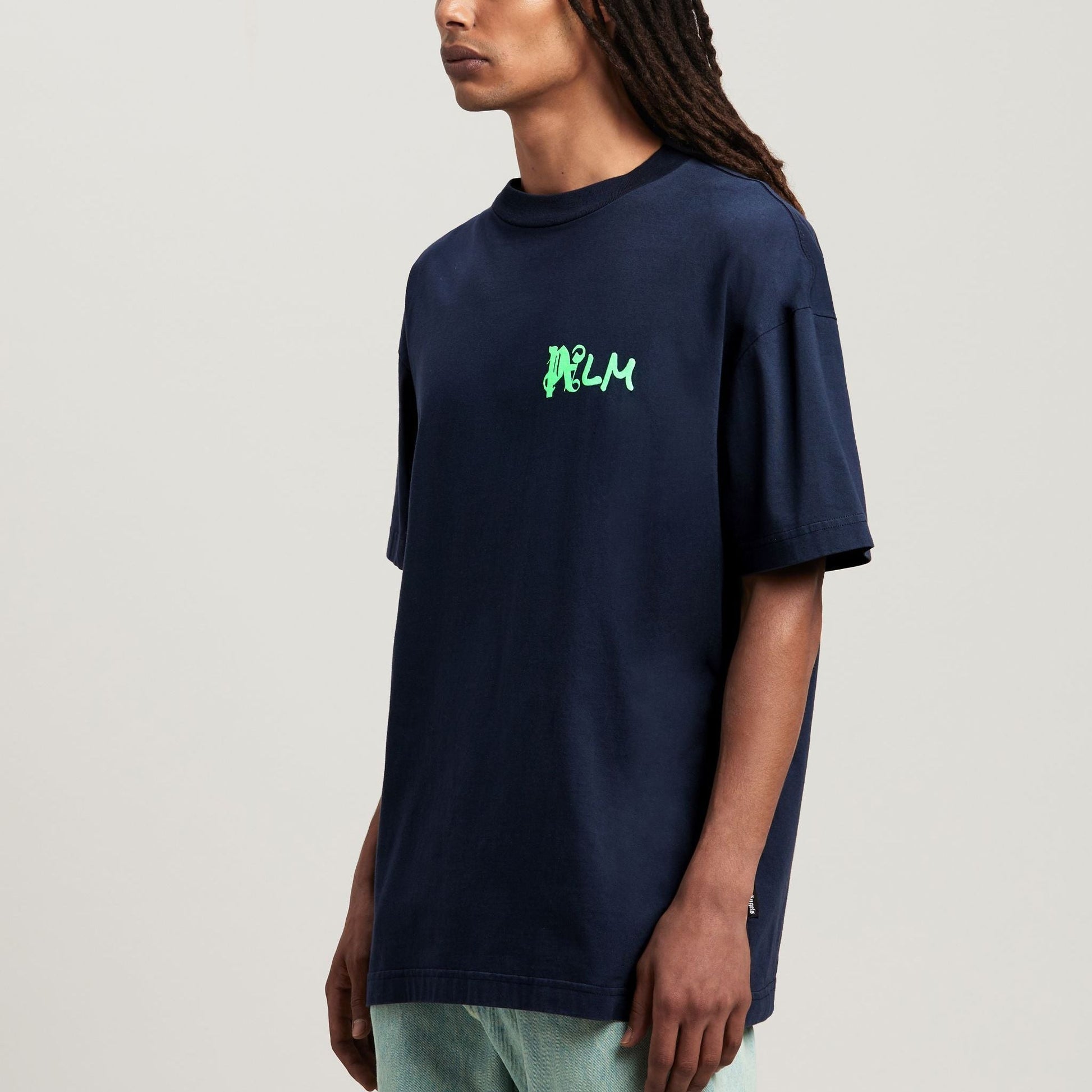 Palm Angels I Am Lost T-Shirt 'Navy Blue' PMAA072S24JER0044670