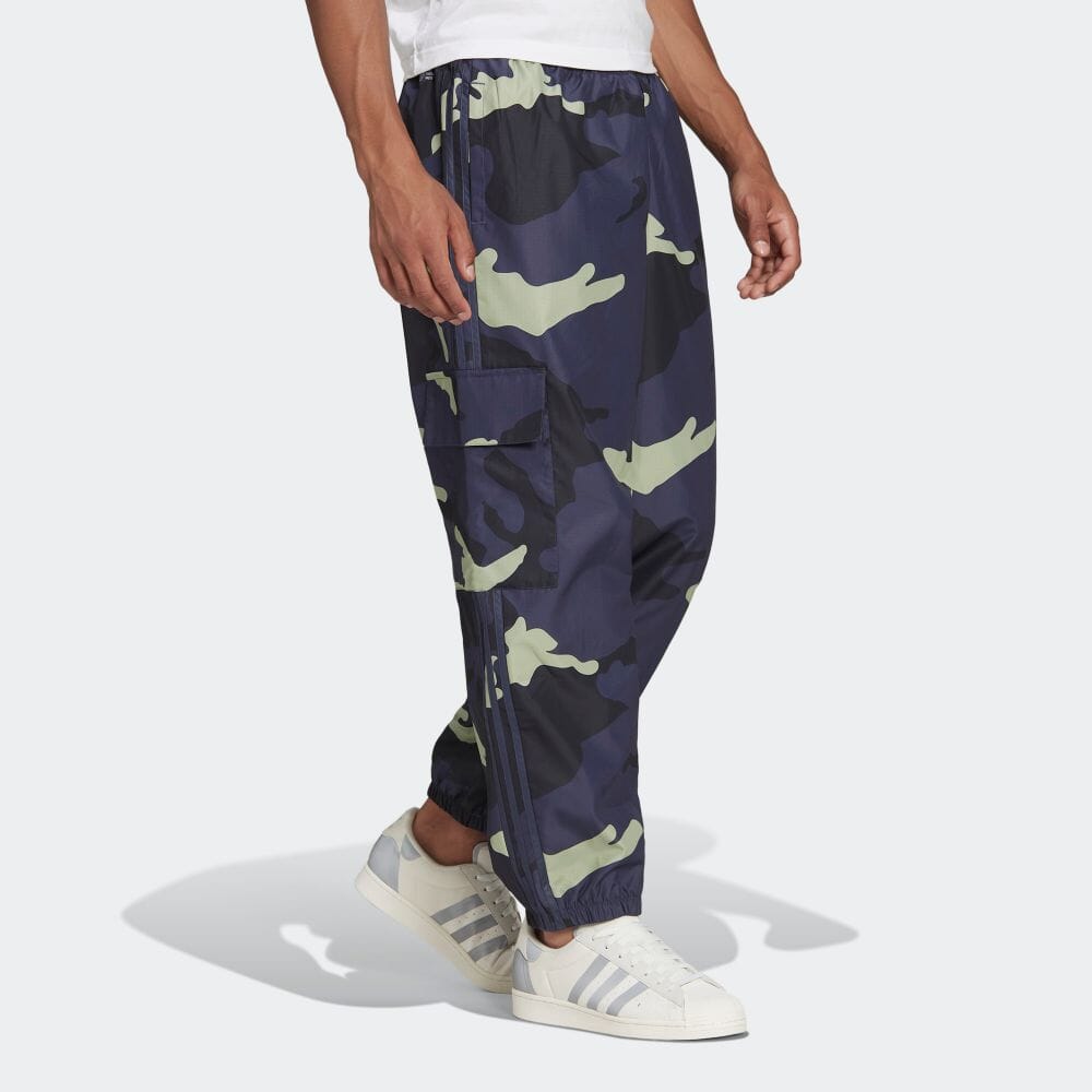 Men's adidas originals Camouflage Bundle Feet Casual Sports Pants/Trousers/Joggers Japanese Version Blue HF4883