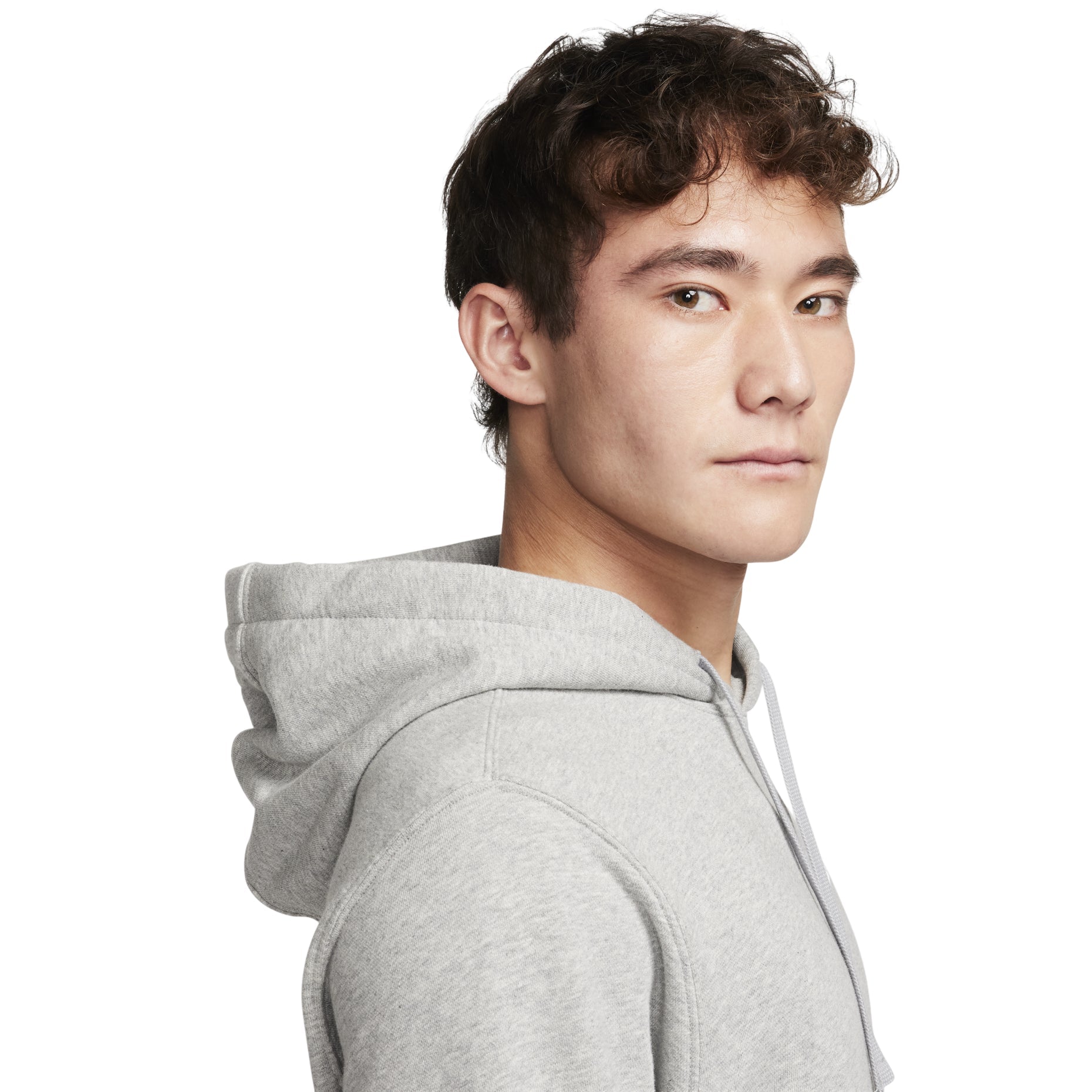 Men's Nike Solid Color Logo Printing Hooded Long Sleeves Gray CZ7858-063
