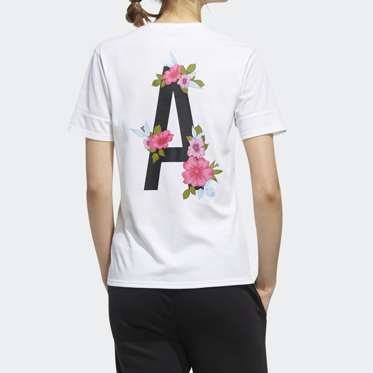 (WMNS) adidas neo FARM P TSHIRT Sports Round Neck Short Sleeve White EI4850