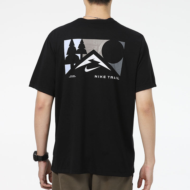 Nike U Nk Df Tee Db Trail Ssnl Sport Short Sleeves T Shirt Men's Black DD4465-010