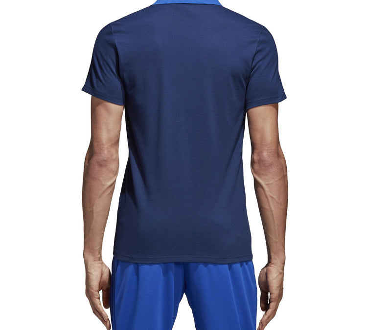Men's adidas Logo Short Sleeve Blue Polo Shirt CV8270